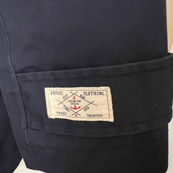 Joules Sz 16 Navy Lined Canvas Raincoat - Picture 4 of 8